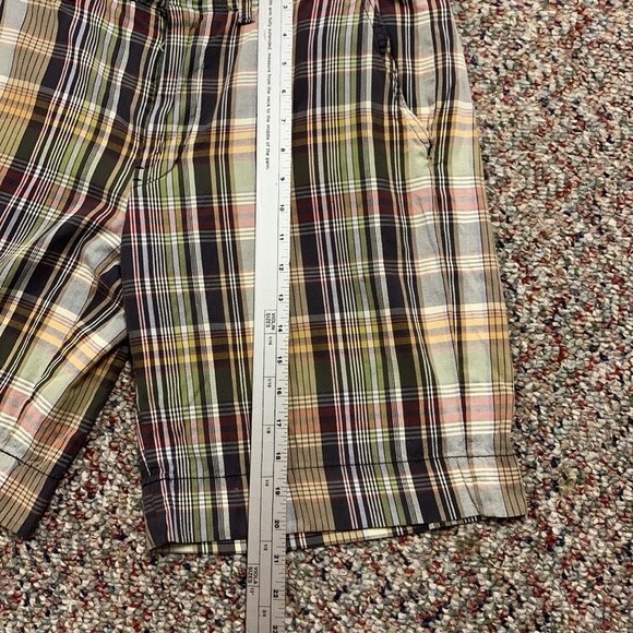 Polo Ralph Lauren Multicolored Plaid Flat Front 10" Inseam Bermuda Shorts Sz 32 - Picture 13 of 15